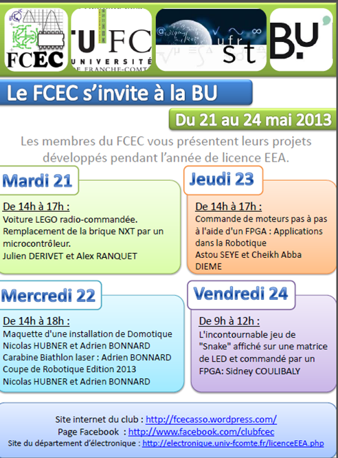 Le FCEC s’invite à la BU